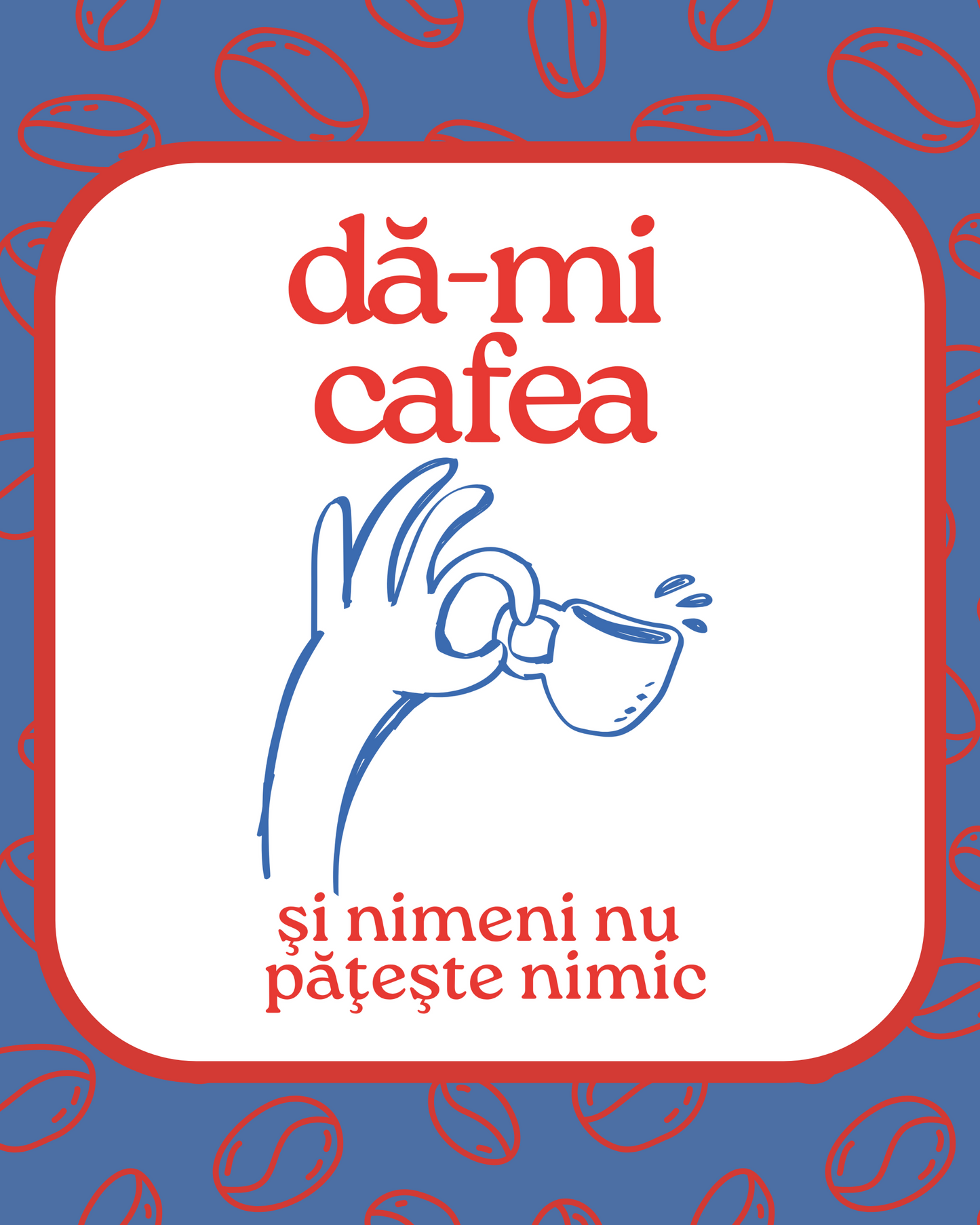 tricou alb unisex Cafeluță "Dă-mi cafea"